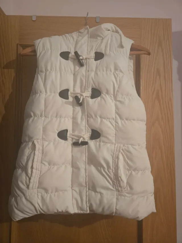 Chaleco acolchado niña blanco