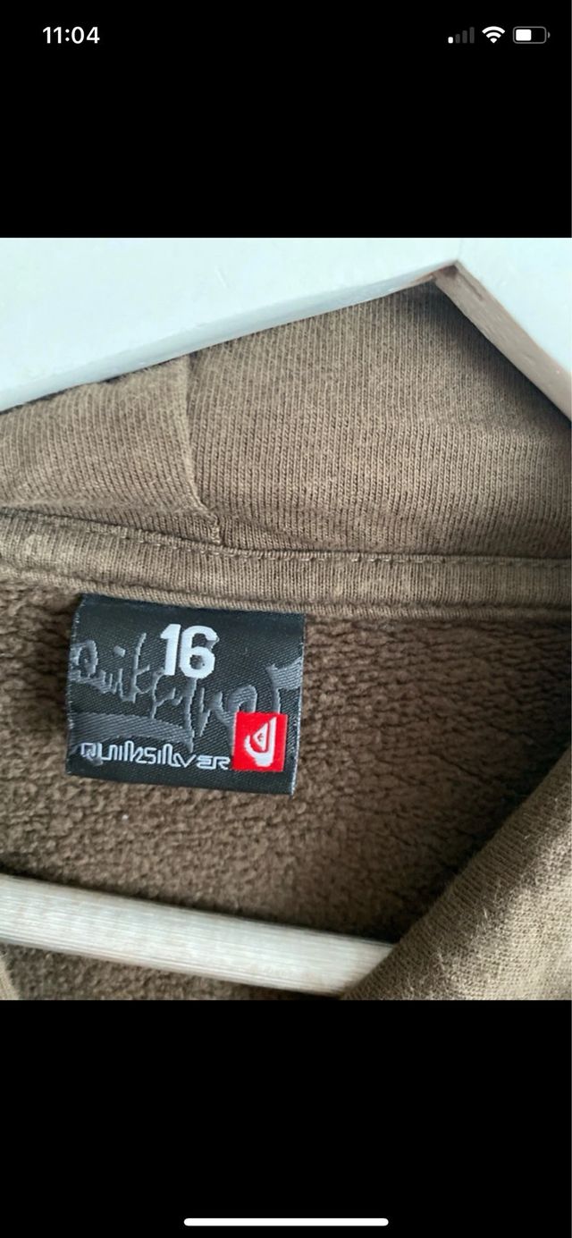 Sudadera Quiksilver Talla 16 Marrón