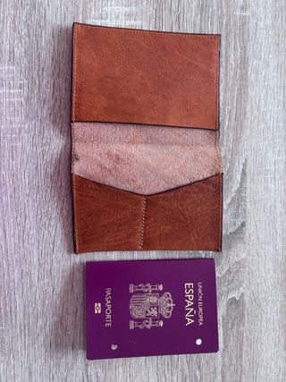 Cartera piel para pasaporte
