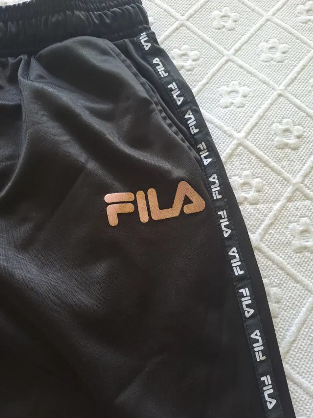 Chándal Fila Negro con Logo Lateral