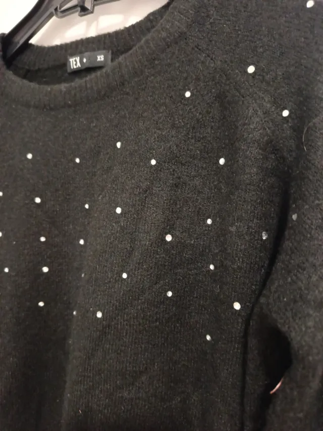 Chaleco Negro con Brillantes Talla M