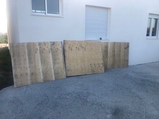 Three large pieces of 9mm plywood