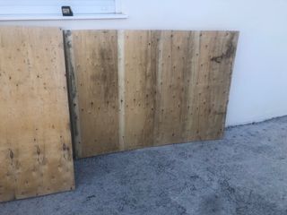 Three large pieces of 9mm plywood