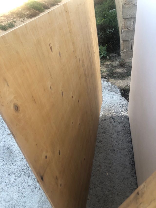 Three large pieces of 9mm plywood