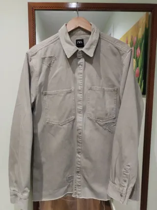Sobrecamisa Zara Beige Talla XL