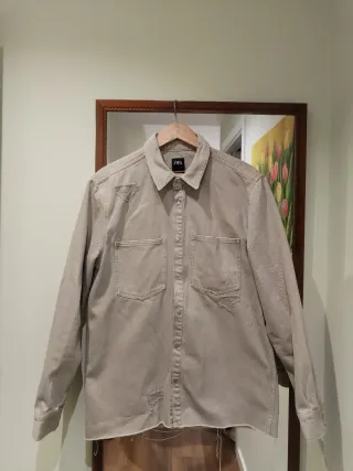 Sobrecamisa Zara Beige Talla XL