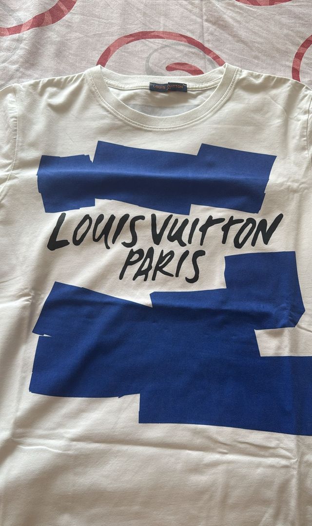 Camiseta Louis Vuitton Paris Azul y Blanca