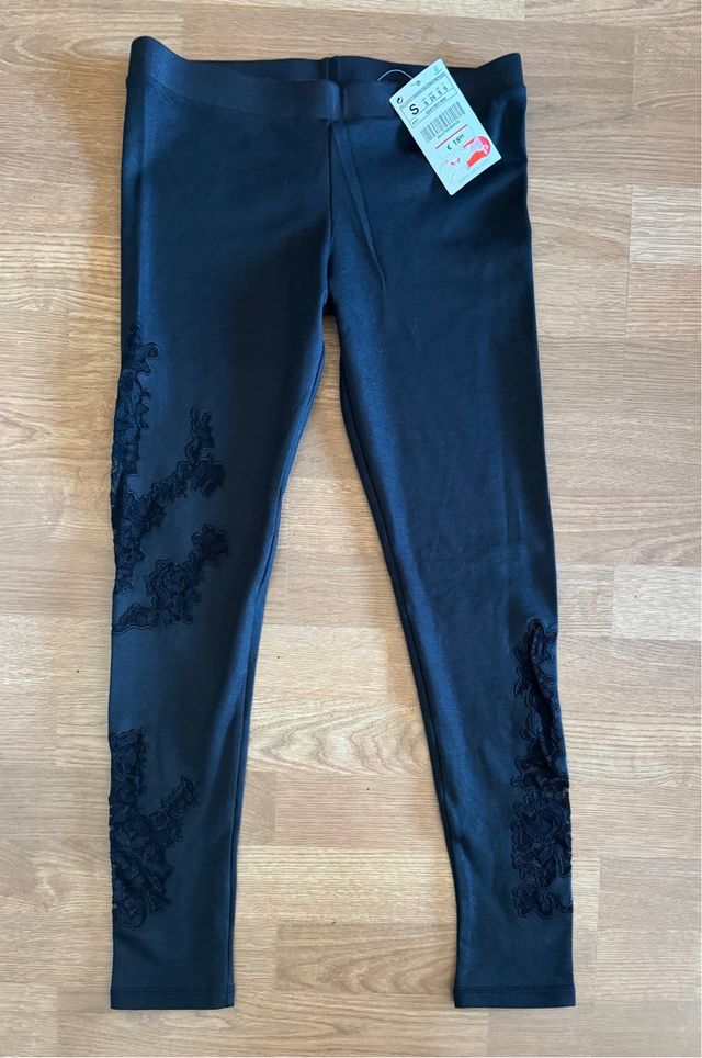 Leggings ZARA encaje negro talla S/36