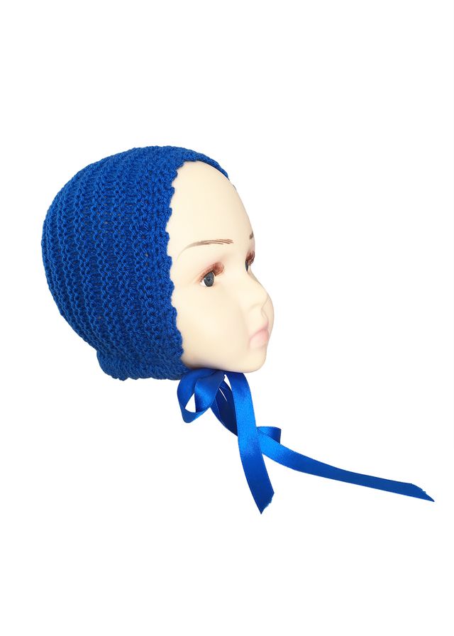 Capota de lana azulón para bebé de 1 a 2 años