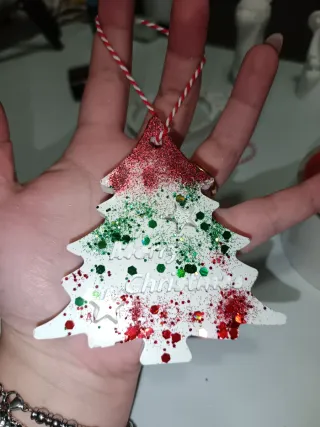 Decorazione Albero di Natale Glitter