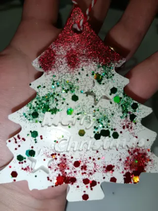 Decorazione Albero di Natale Glitter