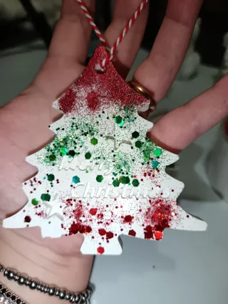Decorazione Albero di Natale Glitter