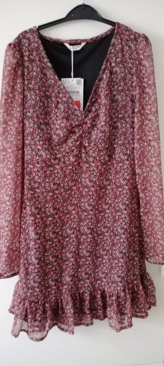 Vestido estampado floral mujer