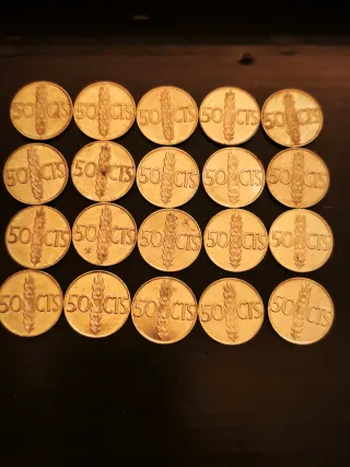 Lote 20 monedas 50 cts