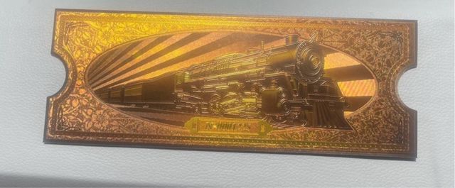Billete Dorado de la película Polar Express