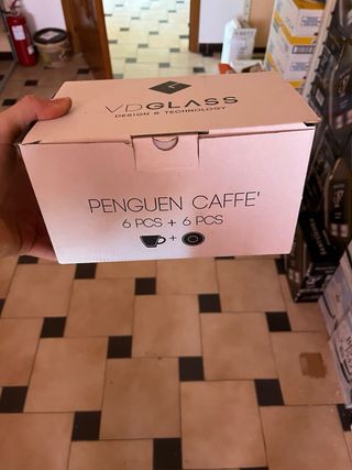 Tazzine caffè in vetro con piattino