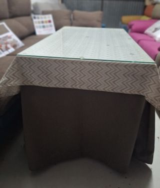 Mesa camilla madera y tela envío rápido