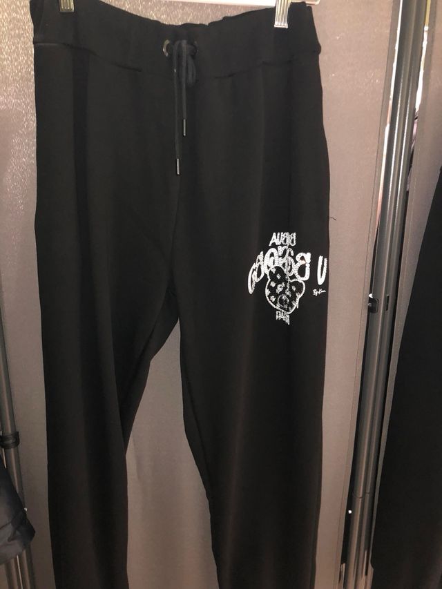 Sudadera George V Negra con Osito Brillante