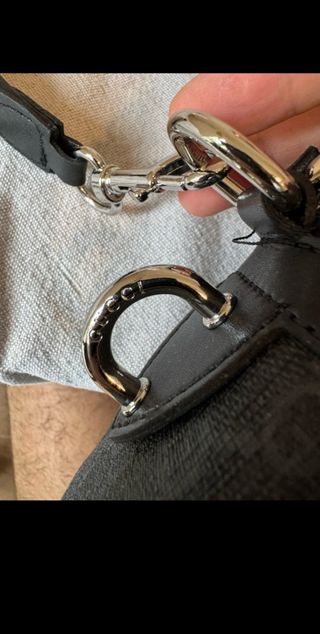 Pochette Gucci monogram grigio e nero