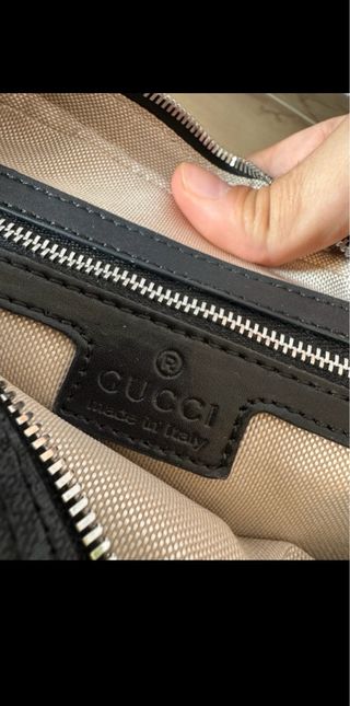 Pochette Gucci monogram grigio e nero