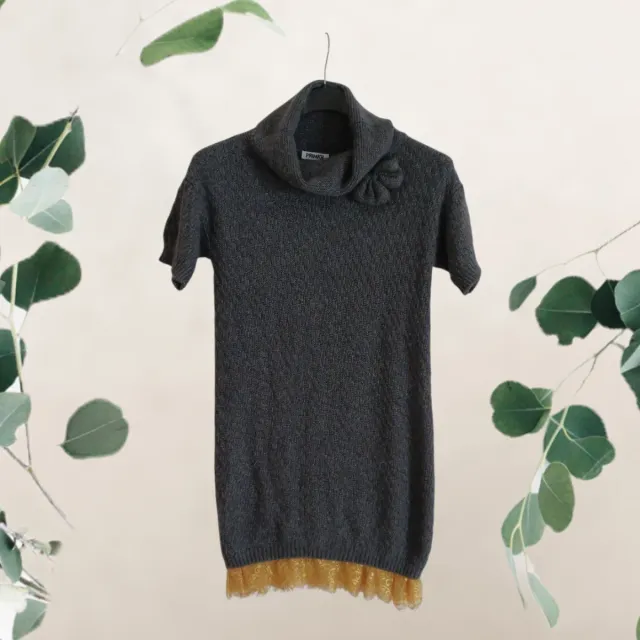 Abito PRIMIGI con pizzo dorato