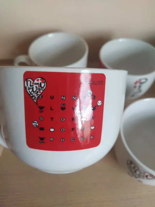 6 Tazas de cerámica Pucca
