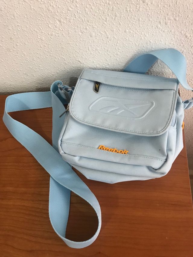 Bolso bandolera Reebok azul y naranja