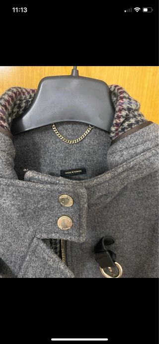 Abrigo Massimo Dutti gris