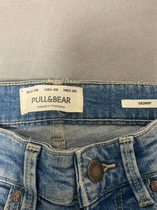 Pantalón Vaquero Pull&Bear Talla 36 Azul