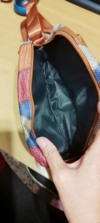 Bolso bandolera patchwork geométrico