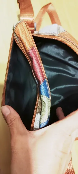 Bolso bandolera patchwork geométrico