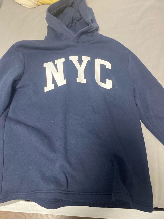 Sudadera H&M NYC Azul Marino Talla 12/14 Años