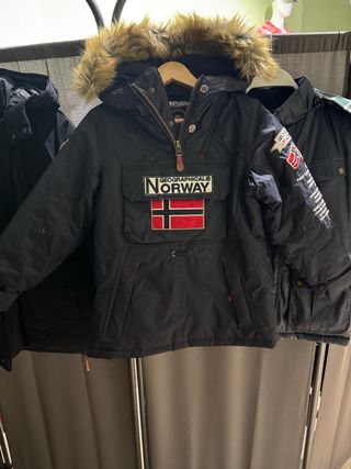Chaqueta Geographical Norway niño negra