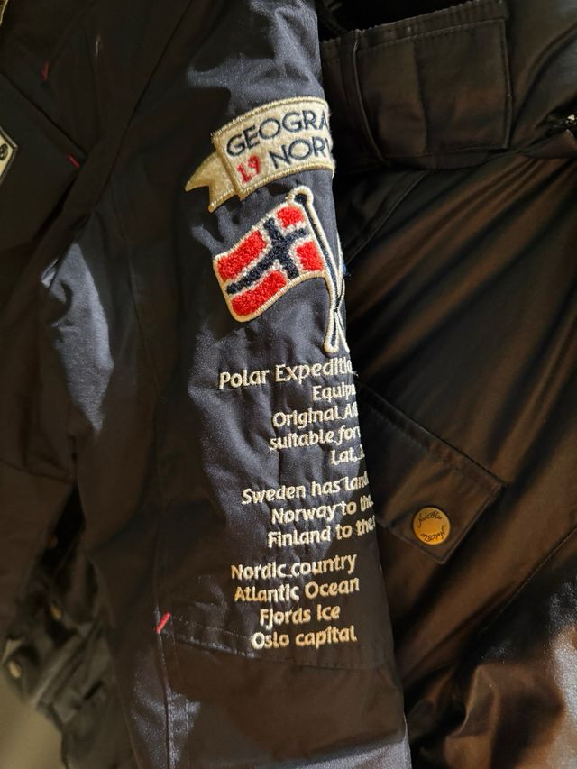 Chaqueta Geographical Norway niño negra