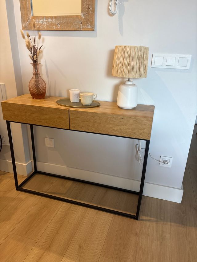 Aparador entrada madera y metal