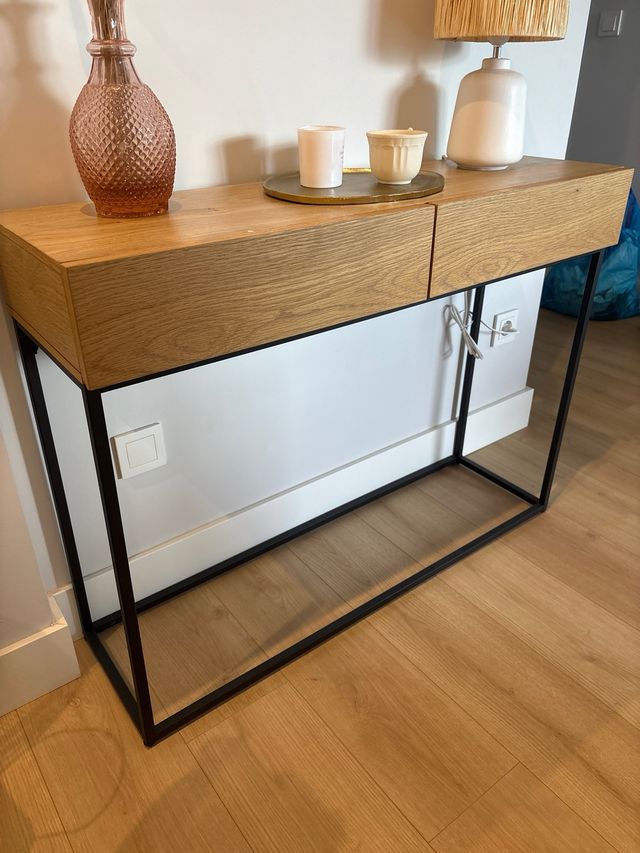 Aparador entrada madera y metal