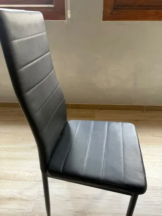 14 Sillas Negras Polipiel Ideal Comedor/Cocina