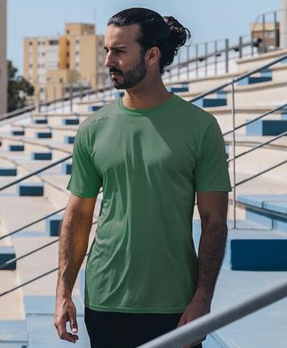 Camiseta Deportiva Unisex Talla XL Verde