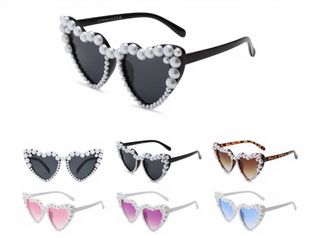 Gafas Corazón Perlas Marco Grande