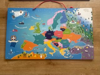Puzzles madera magnéticos Mundo y Europa