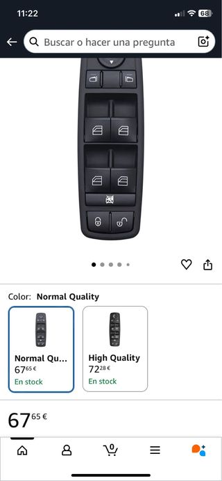 Botonera Elevalunas Mercedes