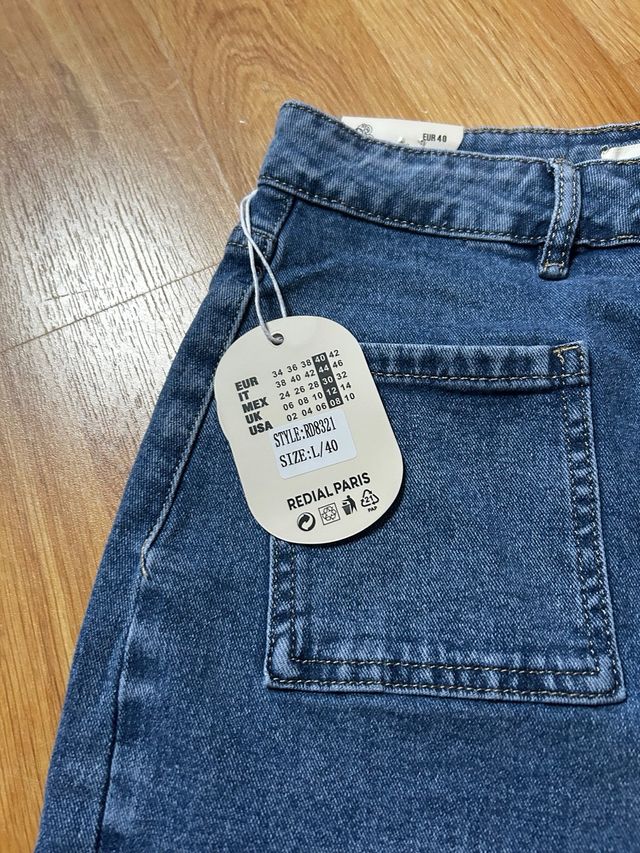 Falda vaquera midi con botones  pack de faldas