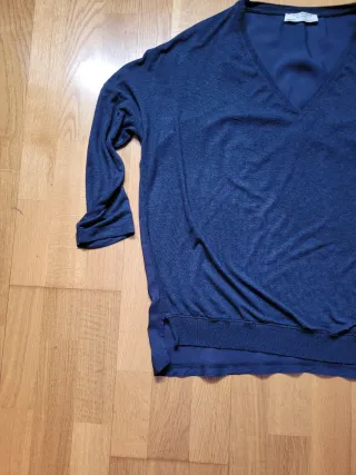 Camiseta azul marino Stradivarius