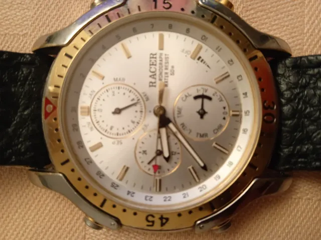 Reloj Racer Cronógrafo Acero y Oro