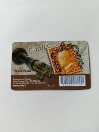 Tessera filatelica 150° Francobolli Sicilia