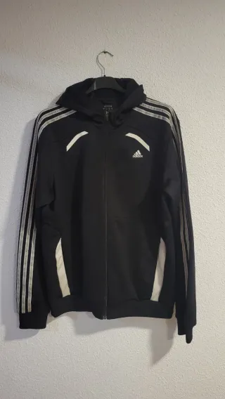 Chaqueta Adidas Climalite Negra y Blanca