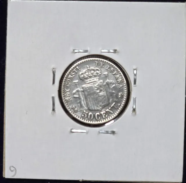 Alfonso XIII 50 Centesimi Argento 1892 *2