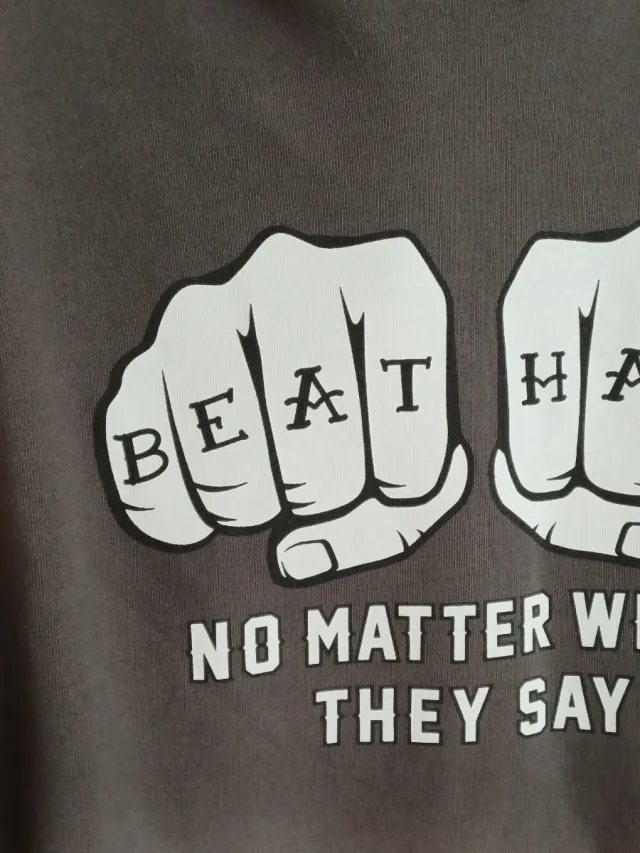 Felpa con stampa Beat Hard