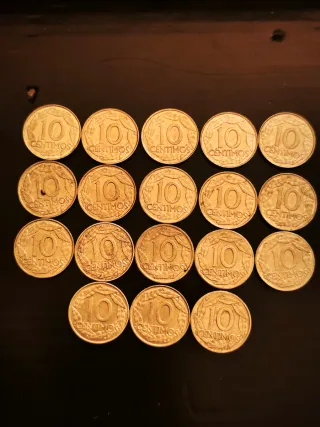 Lote de monedas de 10 céntimos