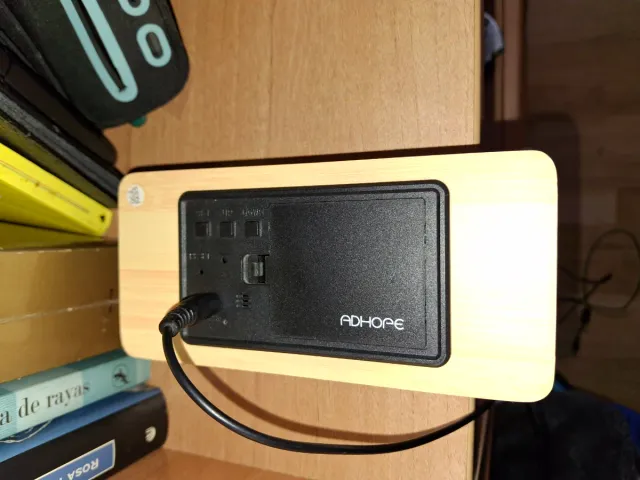 Reloj Madera Adhope USB/Pilas